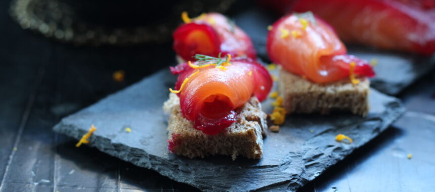 Beetroot Gravlax Salmon