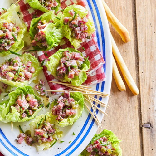 Dry Sausage Tartare with Pickles