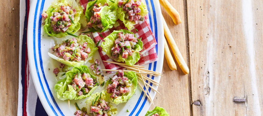 Dry Sausage Tartare with Pickles