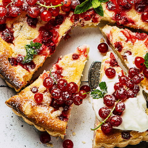 Sablé Tart with Ricotta and Red Currants