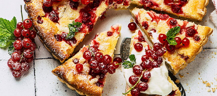 Sablé Tart with Ricotta and Red Currants