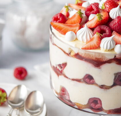 Red Berry Tiramisu-Style Trifle