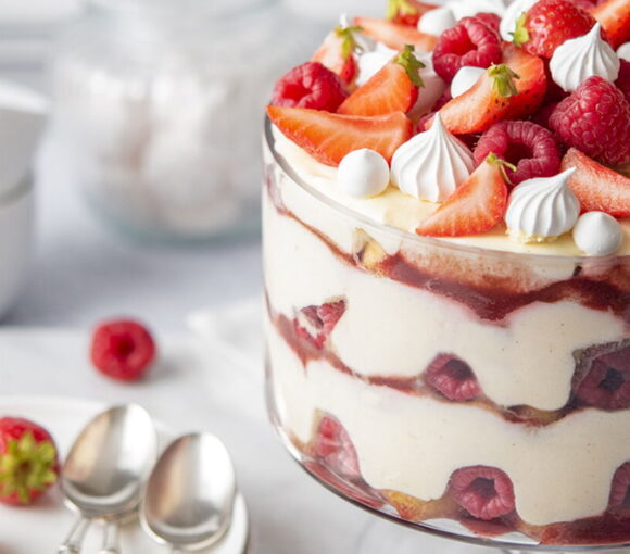 Red Berry Tiramisu-Style Trifle