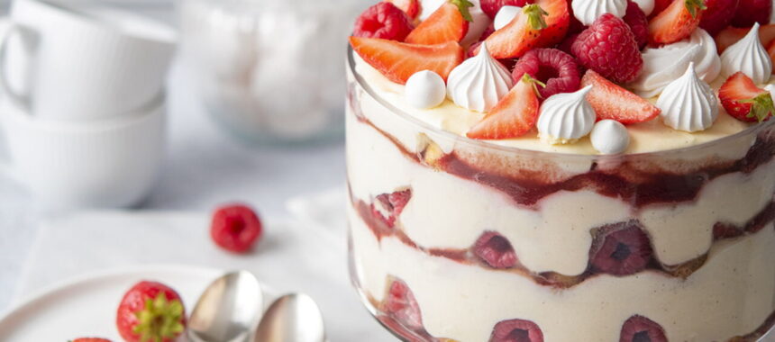 Red Berry Tiramisu-Style Trifle